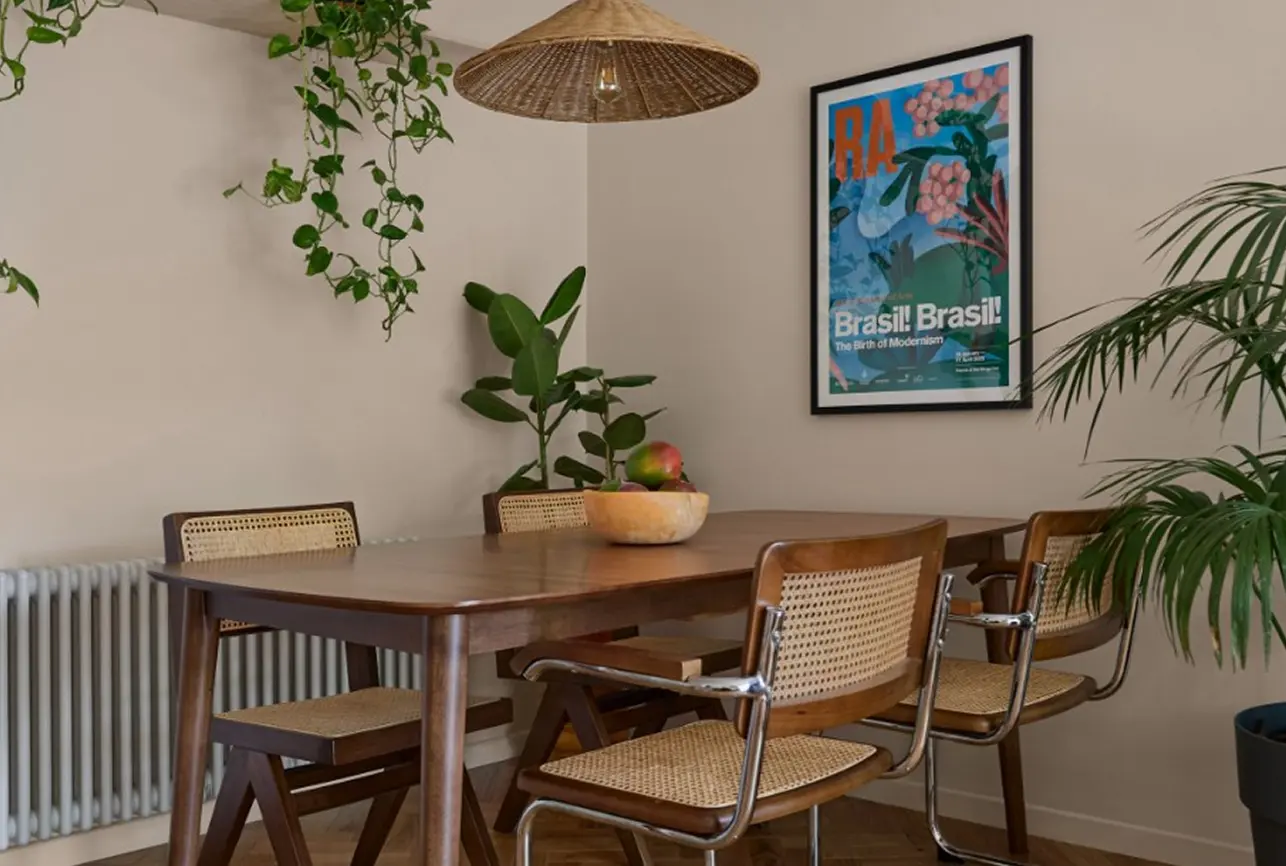 residential house interior design bromley london natural dining room with plants