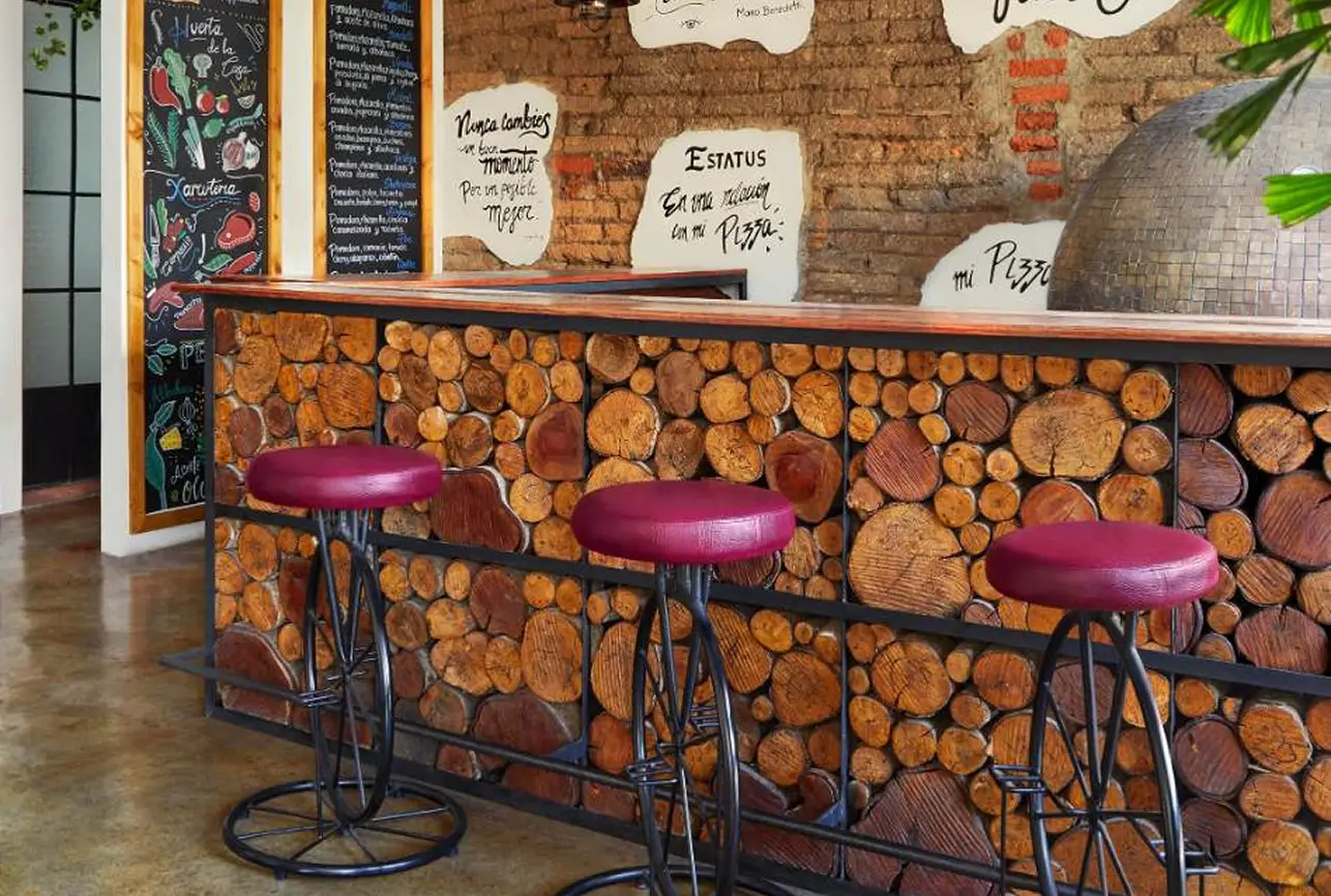 bar interior design bromley london natural wood counter