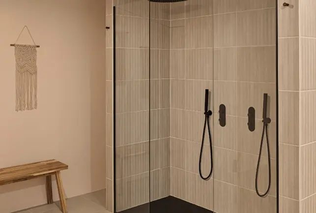 spa and wellness interior design london bromley double shower area
